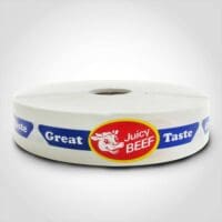 Juicy Beef Label 1 roll of 1000 stickers