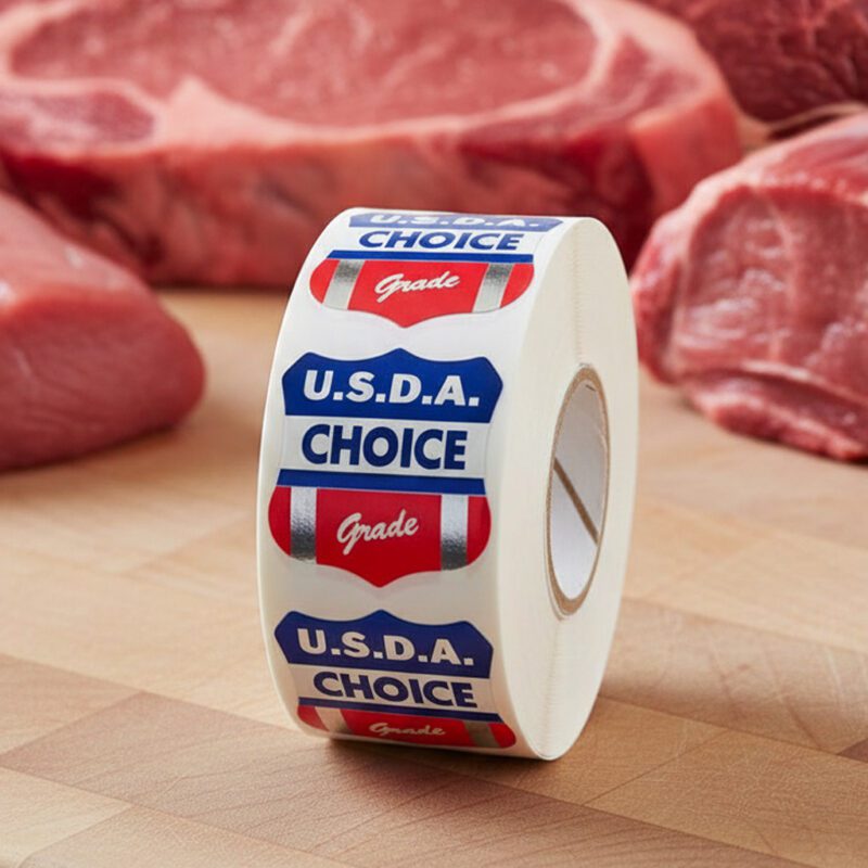 500383-USDA-Label-Butcher-Stickers-Choice-Grade-Foil USDA Label Butcher Stickers Choice Grade Foil