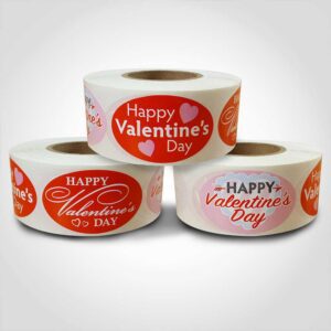 Valentines Day Label 1 roll of 500 stickers
