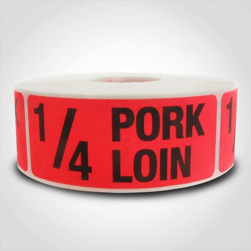 500458-1 1/4 Pork Loin Label roll of 1000 sticker