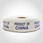 Product of China Label 1 roll of 1000 stickers