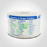 Country Of Origin Produce Label - 1 roll of 500