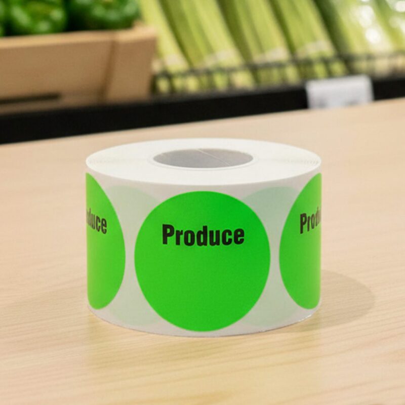 500623-Produce-with-room-to-write-Label-Stickers Produce Sticker Round Label with Produce text and room to write