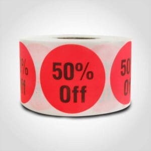 50% OFF Label - 1 roll of 500