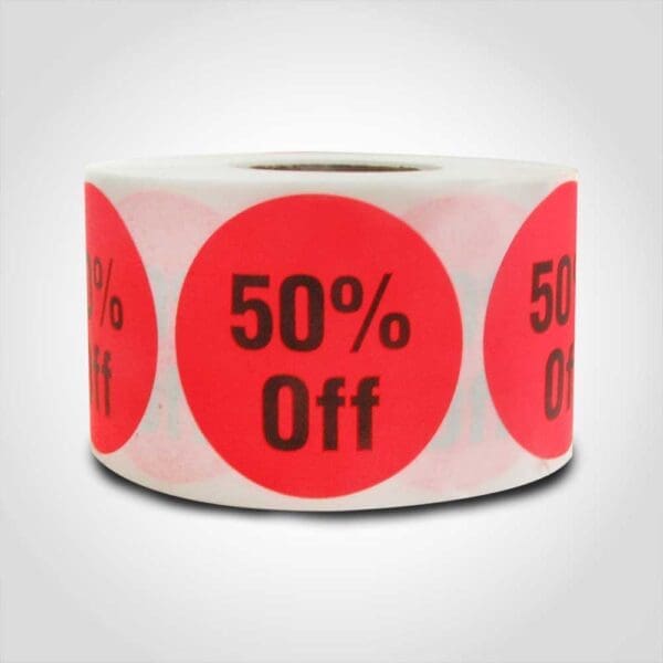 50% OFF Label - 1 roll of 500