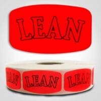 Lean Butcher Label Dayglo Sticker