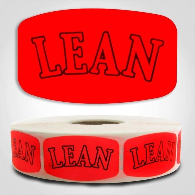 Lean Butcher Label Dayglo Sticker