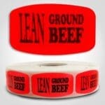 lean Ground Beef Label Dayglo Sticker