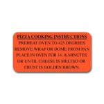 Pizza Cooking Instructions Label 425 degrees for 14 to 16 minutes