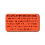 Pizza Cooking Instructions Label 425 degrees for 14 to 16 minutes