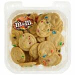 M and M Label, Oval Sticker with MM pictured show on cookie package