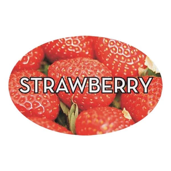 Strawberry Label, Bakery Flavor Sticker - 500/roll - Image 2