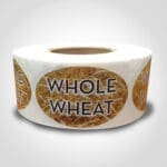 Whole Wheat Labels with wheat design