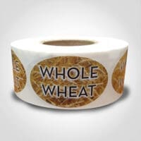 Whole Wheat Labels with wheat design