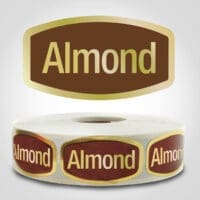 Almond Label on Gold Foil