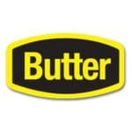 Butter Label - Brown and Yellow Print - 1000 Pack