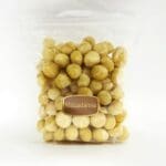 Macadamia Label on package on nuts