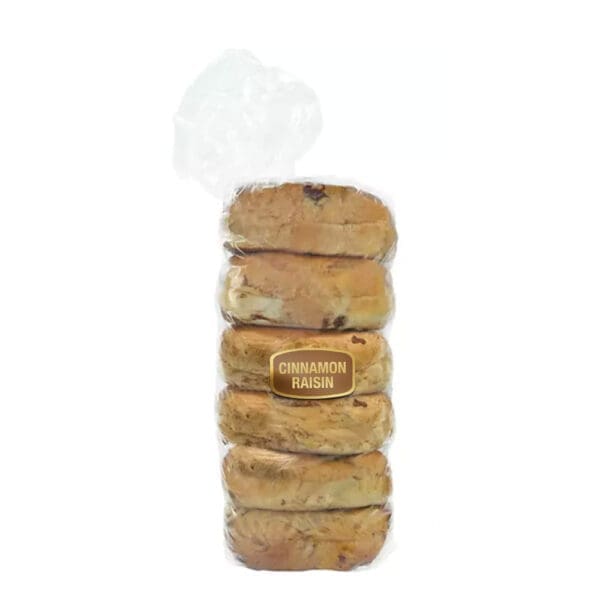 Cinnamon Raisin Label on Bagels