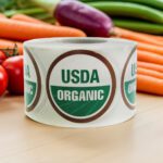 USDA Organic Sticker on a round label