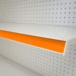 orange retail molding strip for gondola racks