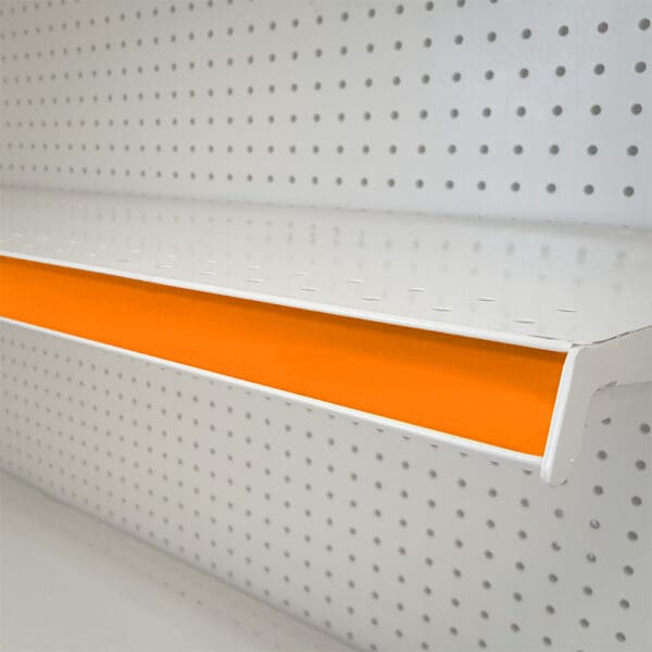 orange retail molding strip for gondola racks