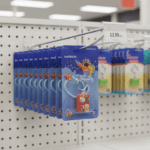 8" Flip Scan Hook-Straight Entry Hook with flip scan label holders