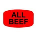 All beef label dayglo sticker