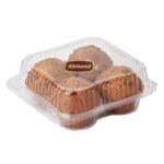 Almond label on package of almond muffins