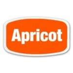 Apricot label bakery sticker with orange print
