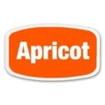Apricot label bakery sticker with orange print