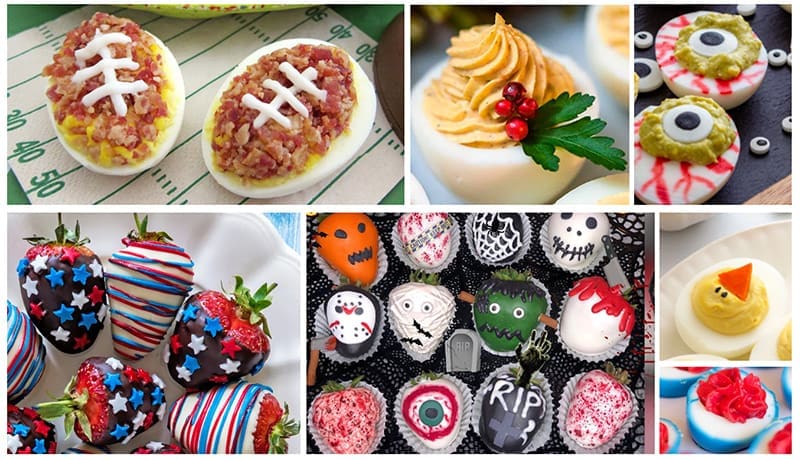 Deviled egg and Strawberries ideas