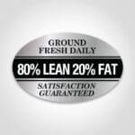 Ground Meat Label 80% lean