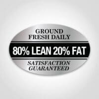 Ground Meat Label 80% lean