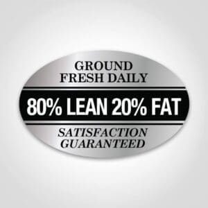 Ground Meat Label 80% lean
