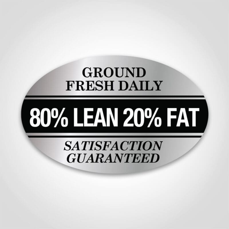 Ground Meat Label 80% lean