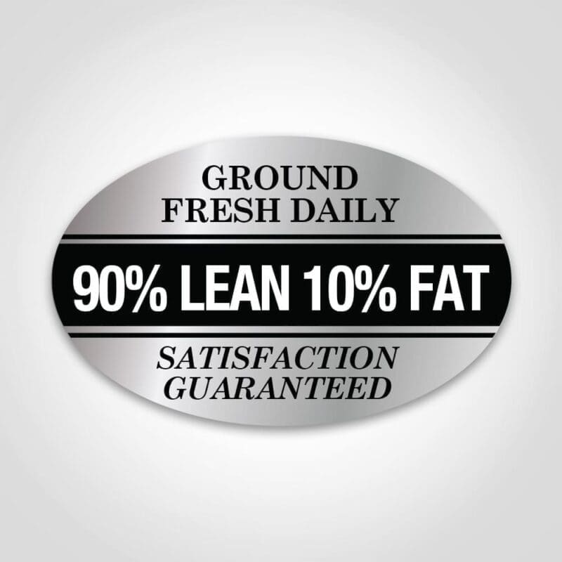 Ground Meat Label 90% lean Sticker