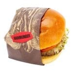 Hamburger Label on a hamburger
