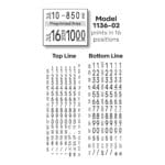 Monarch 1136-02 printing positions