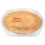 Peach label on peach pie
