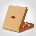 Pepperoni label on box as example of usage