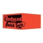 Reduced for quick sale sticker