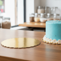 8 inch Gold Scalloped Cake Circle - 200/case