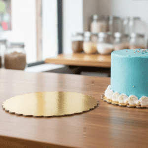 8 inch Gold Scalloped Cake Circle - 200/case
