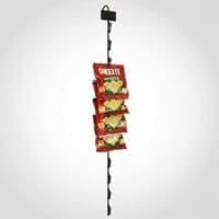 Merchandising strip Hook Merchandising black with 12 clips