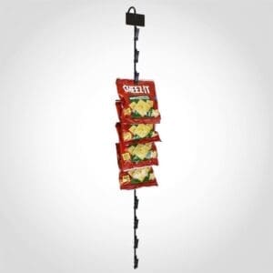 Merchandising strip Hook Merchandising black with 12 clips