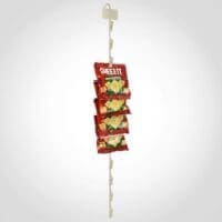 Merchandising strip Almond with 12 clips