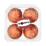 Strawberry Label on Strawberry muffins container