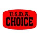 USDA Choice Label Bright Red with Black Print