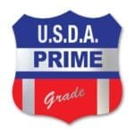 USDA Prime Label on foil stickers