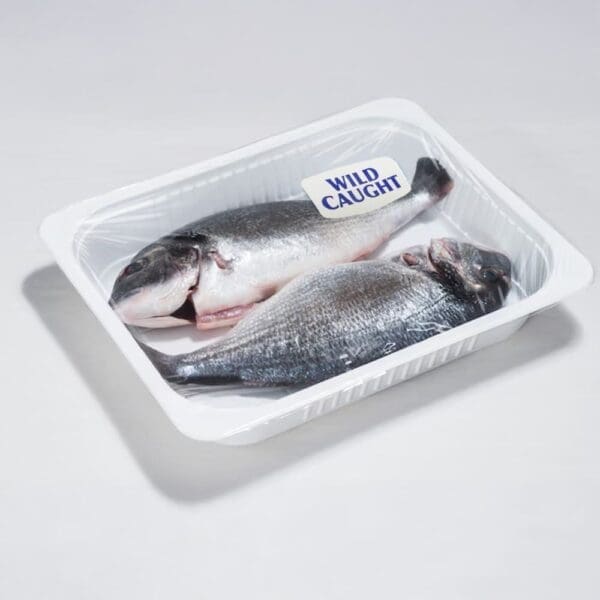Wild caught label on package of fish